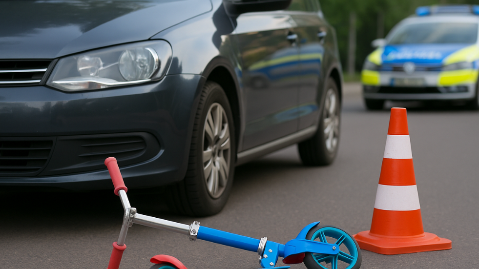 Kind bei Zusammenstoß mit Auto in Merseburg verletzt